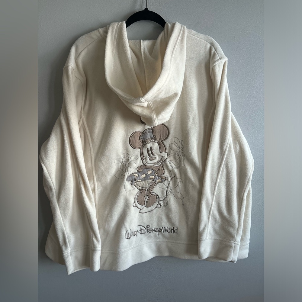 Disney Parks Cream Minnie Mouse Zip-Up Jacket - Picture 4 of 5